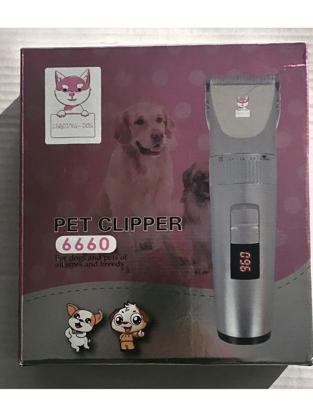 Leading Dog - Rechargeable Electric Pet Clipper Trimmer Cordless Grooming Kit
